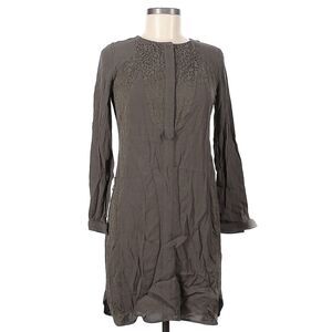 Comptoir Des Cotonniers Shirt Dress Women 6 Brown Mixed Media Corpcore Twee NWOT